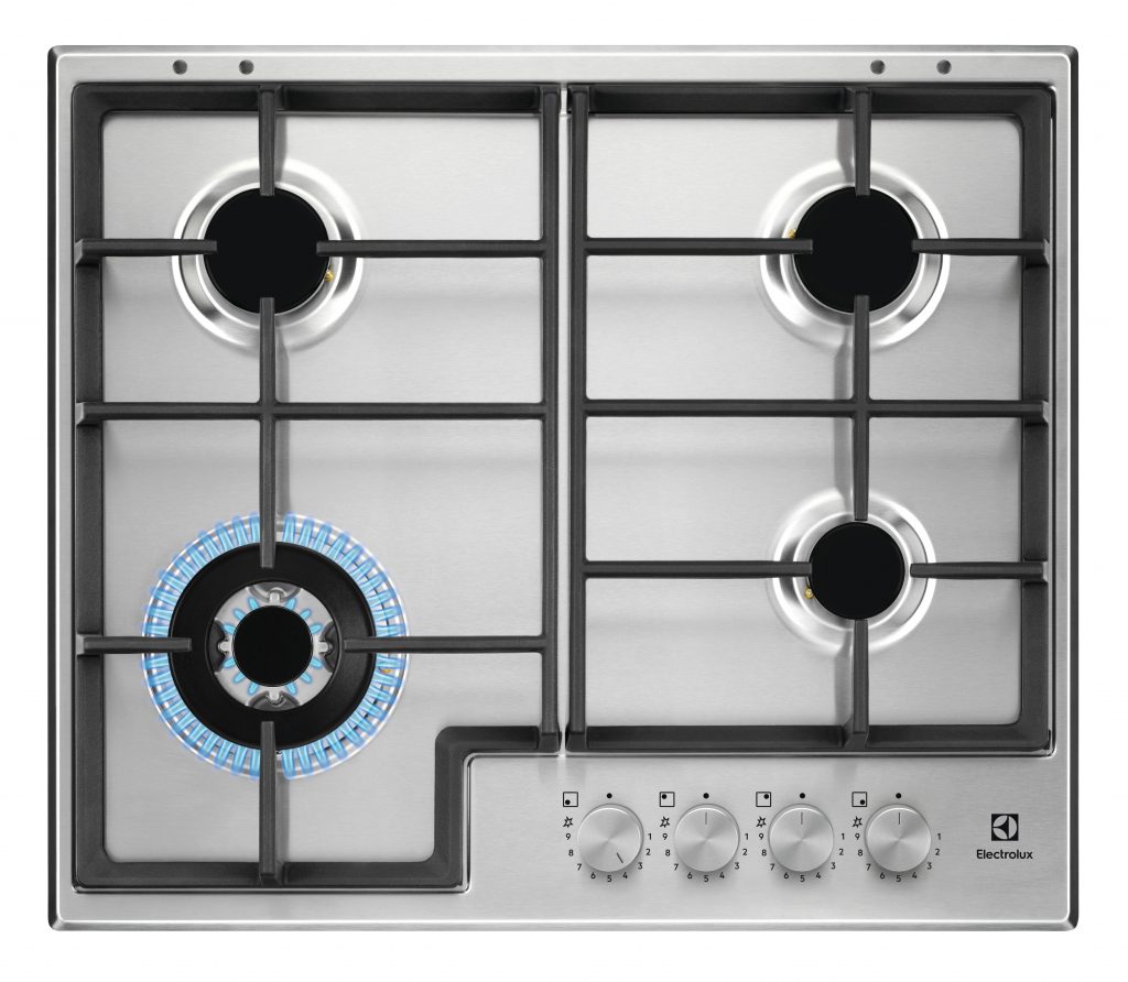 Electrolux EGS64362X Piani Cottura Gas 60cm 3 Fuochi 1 Tripla Corona In Ghisa