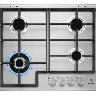 Electrolux EGS64362X Piani Cottura Gas 60cm 3 Fuochi 1 Tripla Corona In Ghisa