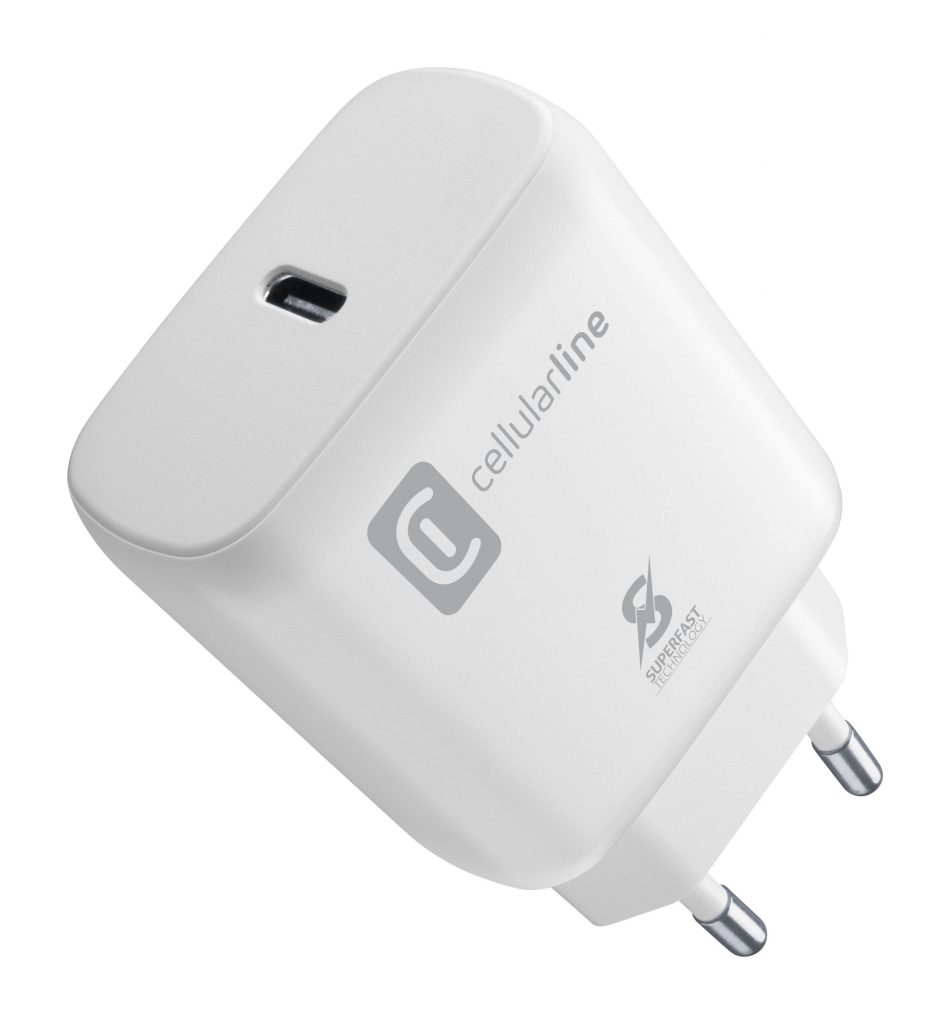 Cellular Line ACHSMUSBCPD25WW Caricabatterie da Rete Fast Charger 25W per Samsung