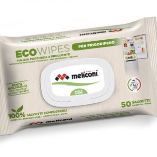 Meliconi Eco Wipes Frigorifero 50 Salviette Detergenti Compostabili