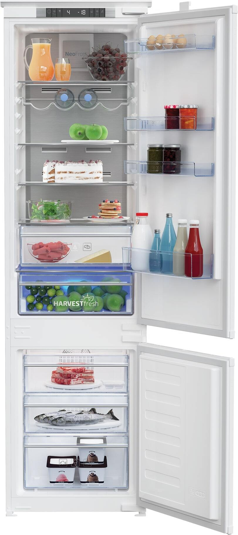 Beko BCNA306E4SN Frigorifero Combinato da Incasso 306LT Altezza 194CM 5 Ripiani