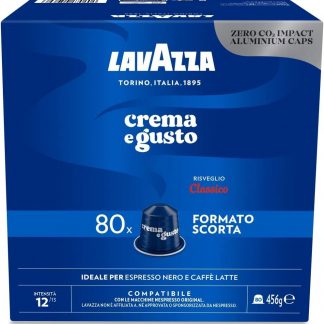 Lavazza Crema e Gusto Confezione da 80 Capsule Caffe Compatibili Nespresso