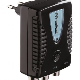 Meliconi AMP200 Amplificatore di Segnale Antenna per Interni a 2 Vie