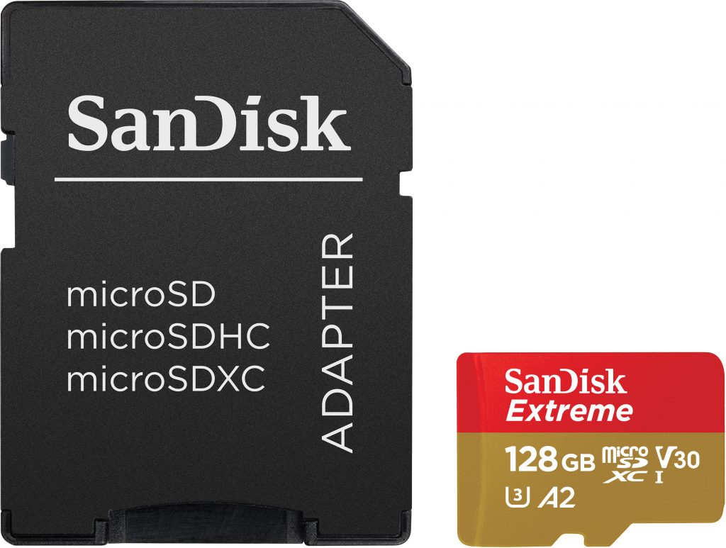 Sandisk SDSQXAA128GGN6AA Memoria Micro SD 128GB Extreme XC con Adattatore SD