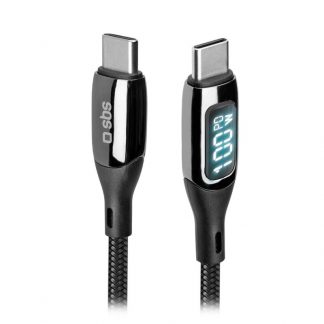 SBS TECABLETCCLED100WK Cavo USB-C Dati e Ricarica con Power Delivery 100 Watt