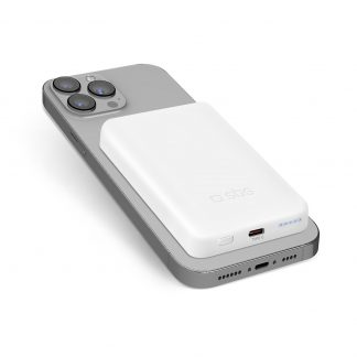 SBS TEBB5000MAG1CW White PowerBank Magnetico 5000mAh Wireless Compatibile iPhone