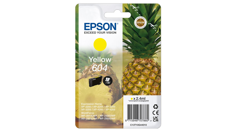 Epson 604 Ananas Giallo Cartuccia Inkjet Originale