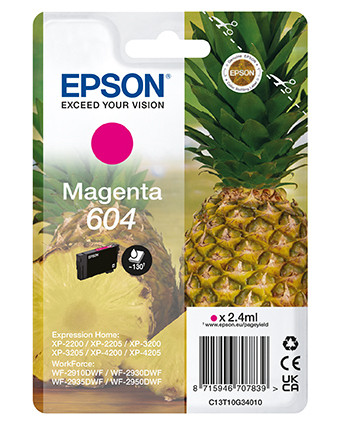 Epson 604 Ananas Magenta C13T10G34020 Cartucce InkJet