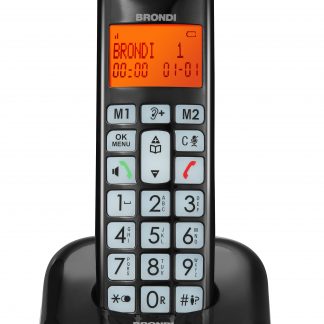Brondi Bravo Moon Cordless con Vivavoce Tasti Grandi e Memoria da 100 numeri