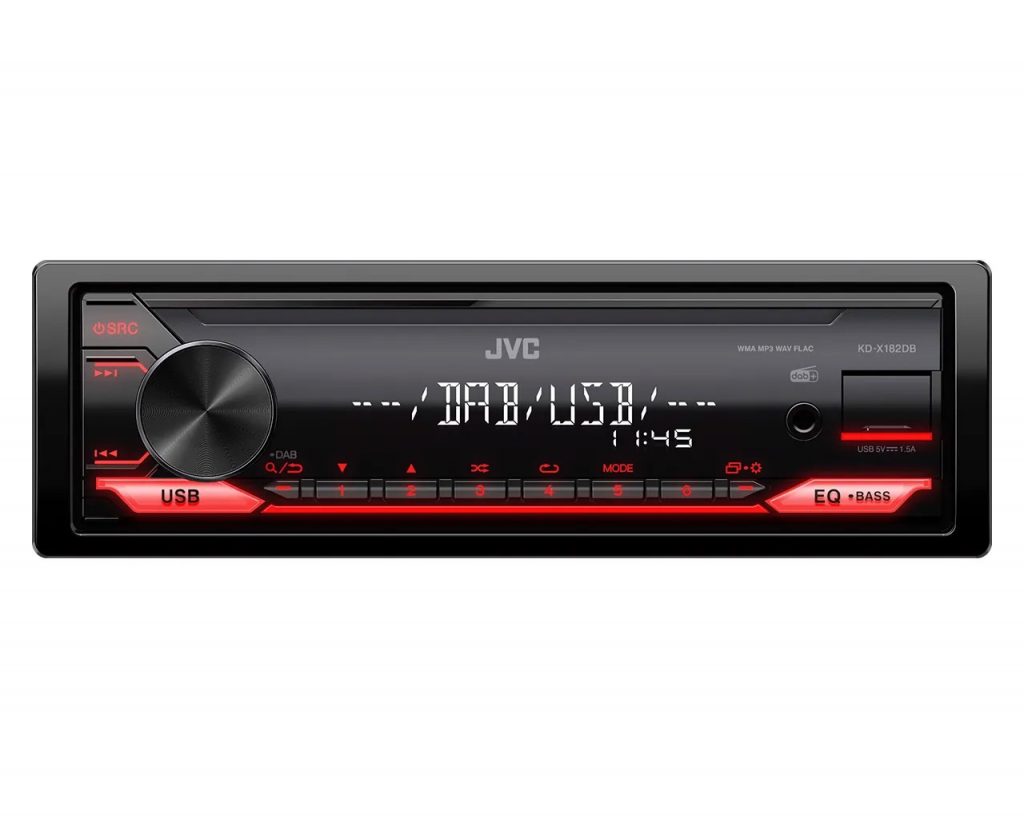 JVC KDX182DB Autoradio con Antenna DAB con Ingresso USB