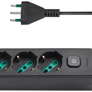 Vimar 0R00641CC Presa Mobile 3 Multipla 2P-T 16 A 250 V Cavo da 1.5MT