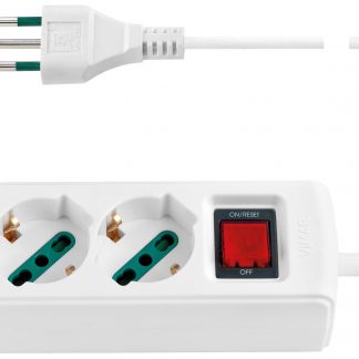 Vimar 0R00637CCB Presa Mobile 3 Multipla 2P-T 10 A 250 V Cavo da 1.5MT