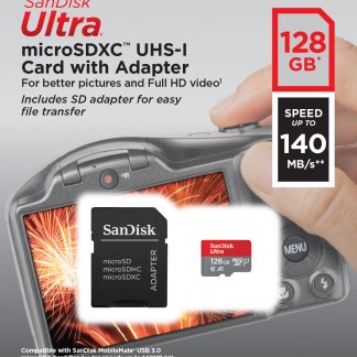Sandisk Ultra SDSQUAB128GGN6MA Memoria Micro SD Ultra Mobile 128gb Adattatore SD