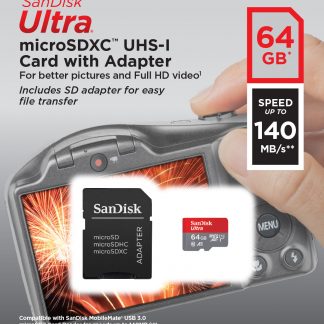 Sandisk Ultra SDSQUAB064GGN6MA Memoria Micro SD 64gb Con Adattatore SD