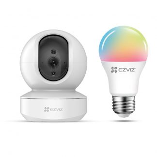 Ezviz Kit Hinnovation Smarthome TY1 Videocamera Interno con Lampadina LB1 Color