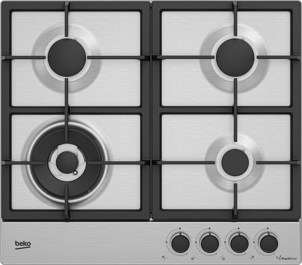 Beko HIAW64225SXE Piano Cottura a Gas 60CM 4 Fuochi con Griglie in Ghisa
