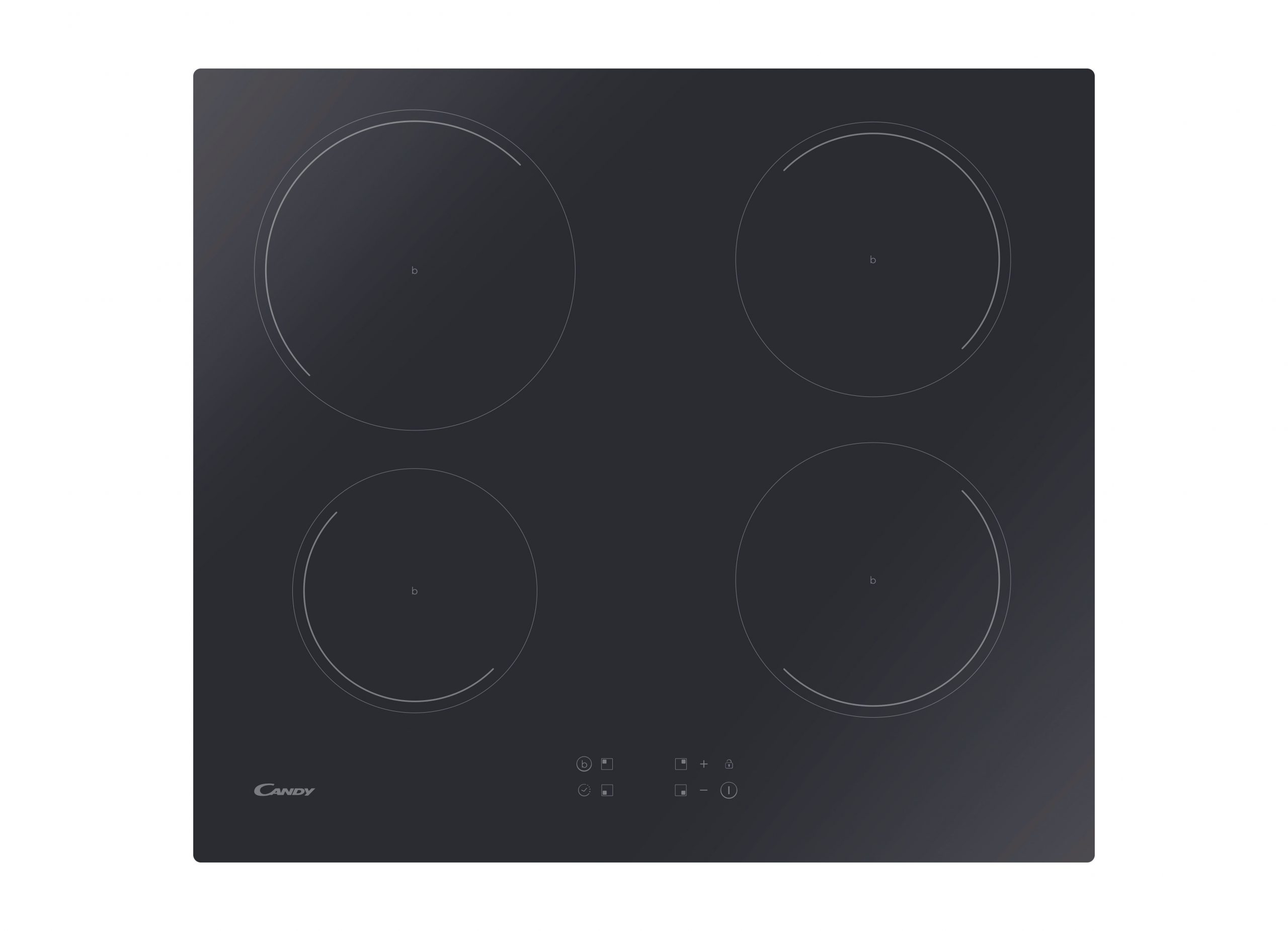 Candy KRCDJ642 Piano Cottura Induzione 60cm a 4 Zone con Timer Colore Nero