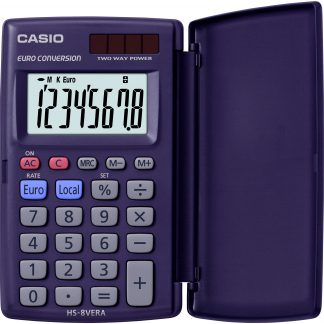 Casio HS-8VER Calcolatrice Tascabile 8 Cifre con Custodia