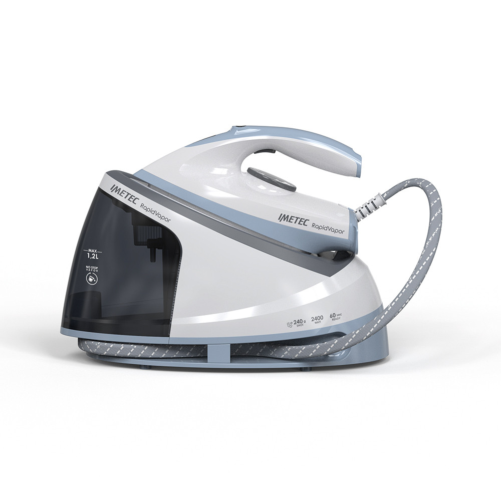 Imetec RapidVapor Ferro da Stiro Carica Continua 2400W Piastra Fluid Ceramic