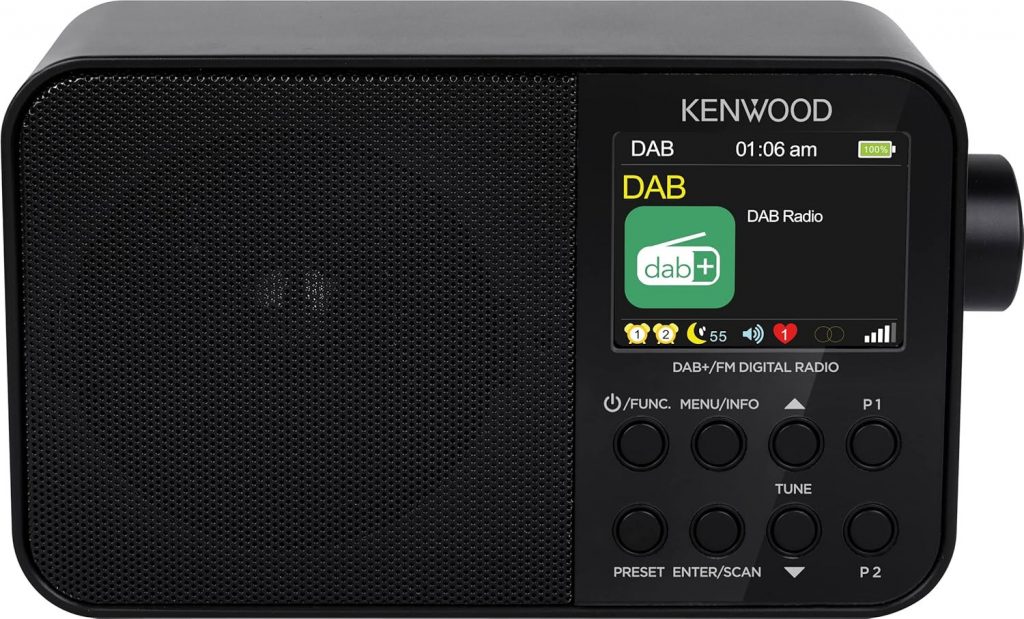 Kenwood CRM30DABB Nero Radio Portatile con Display DAB Plus-FM Bluetooth