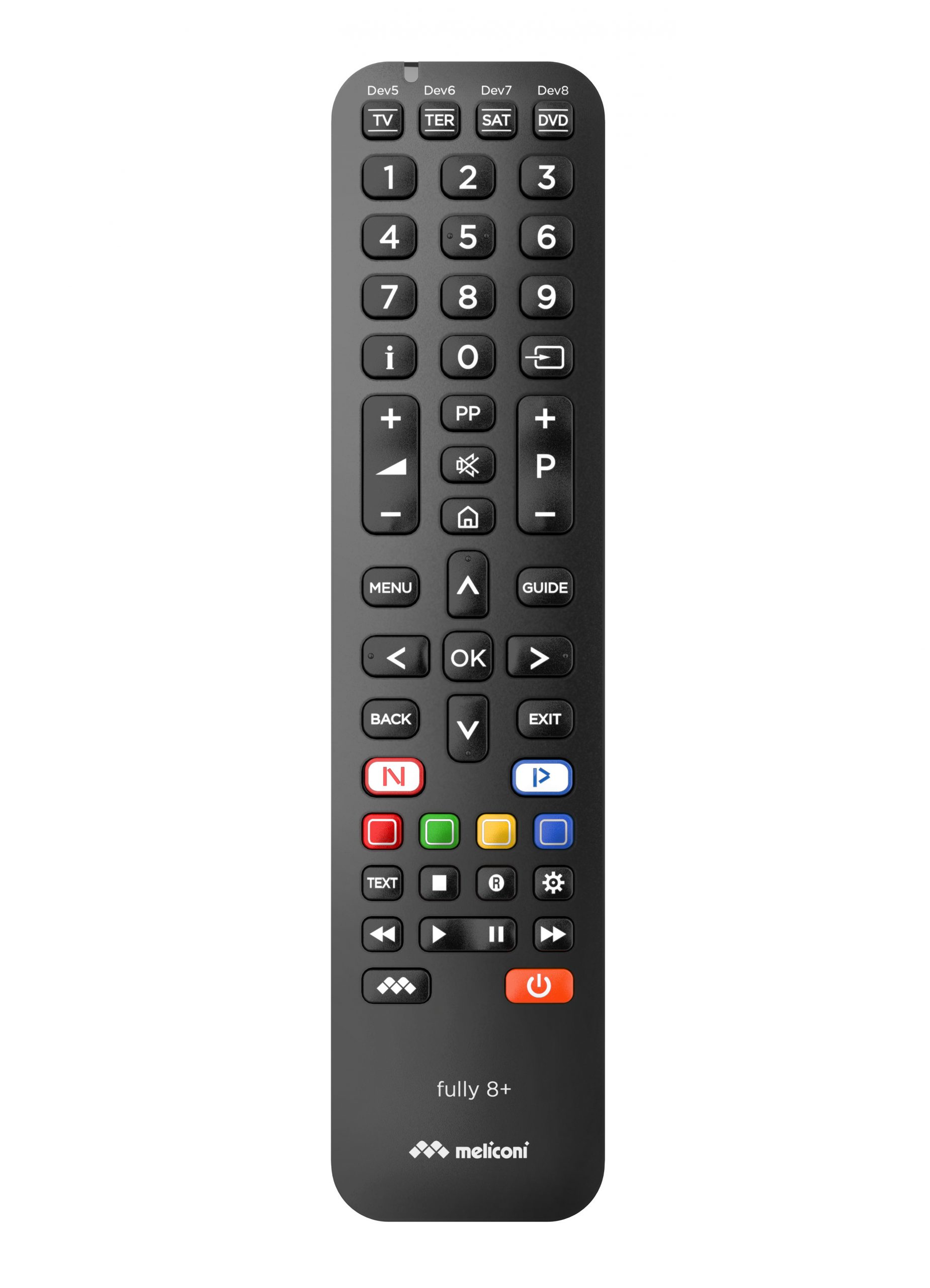 Meliconi Fully 8 Plus Telecomando Universale 8in1 Per Tv-decoder-sky E Lettori