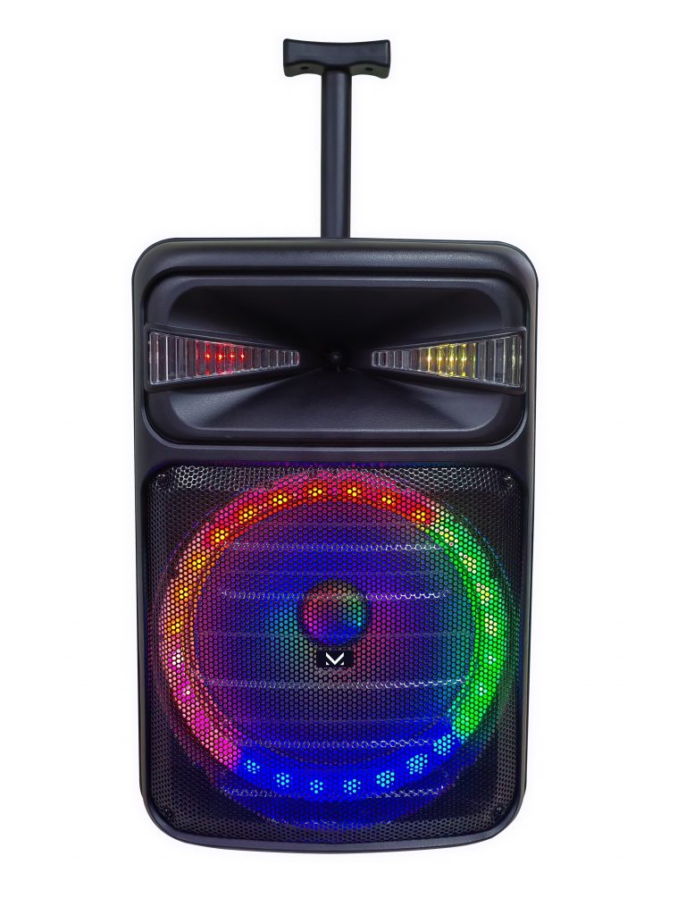 Majestic Fire T5 Party Speaker Trolley 160w Wireless Con Microfono A Filo