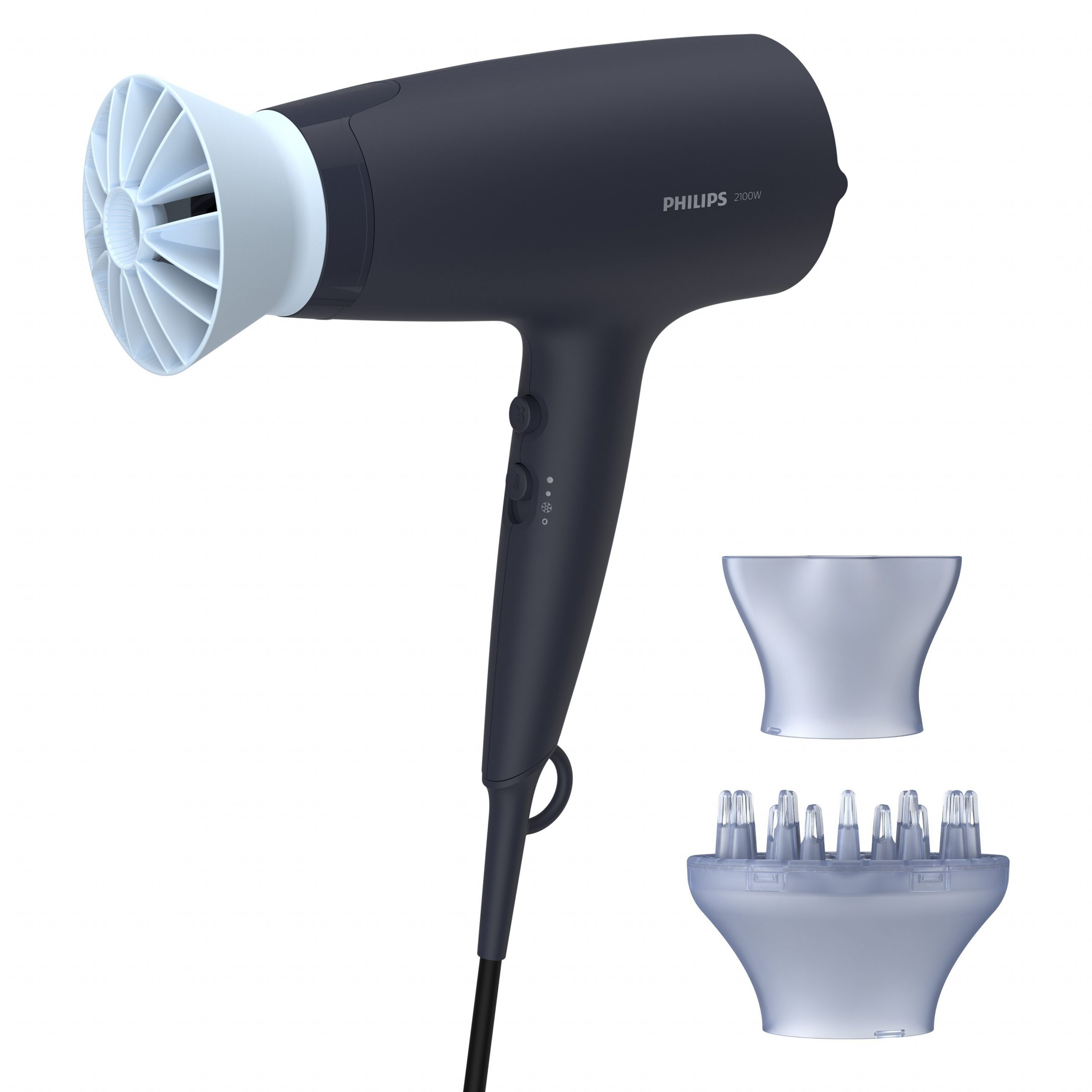 Philips BHD360 Asciugacapelli 2100W con Diffusore e Accessorio ThermoProtect