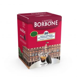 Caffe Borbone Confezione 50 Capsule Caffe Dek Compatibili A Modo Mio