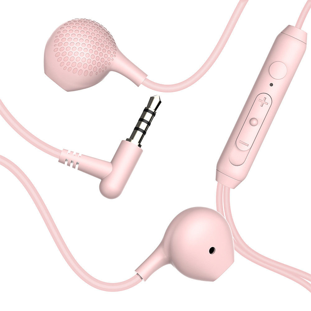 Area AUSCAPJACK3P Cuffia Auricolare Rosa con Microfono Jack 3.5MM