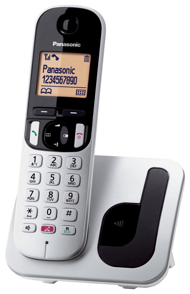 Panasonic KX-TGC250 Cordless Silver Utilizzo Semplice Funzione Sveglia Vivavoce
