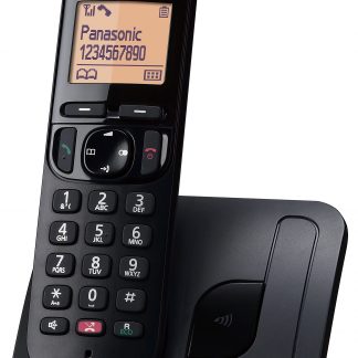 Panasonic KX-TGC250 Cordless Nero Utilizzo Semplice Funzione Sveglia e Vivavoce