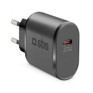 SBS Caricatore 25 Watt Ricarica Ultra Rapida con Porta USB-C