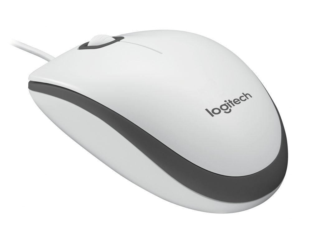 Logitech M100 White Mouse Wired