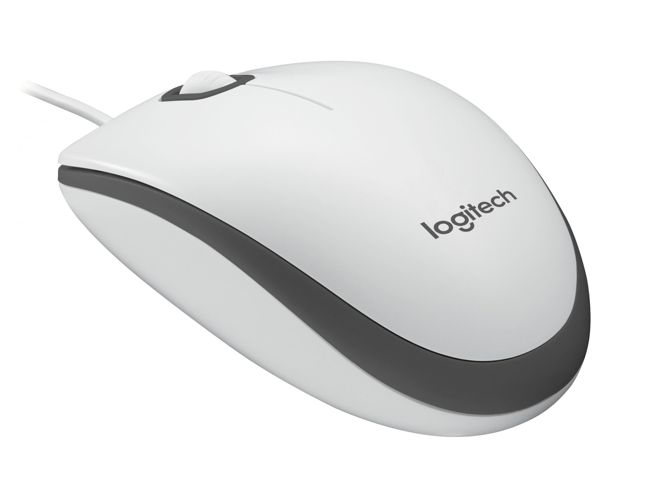 Logitech M100 White Mouse Wired