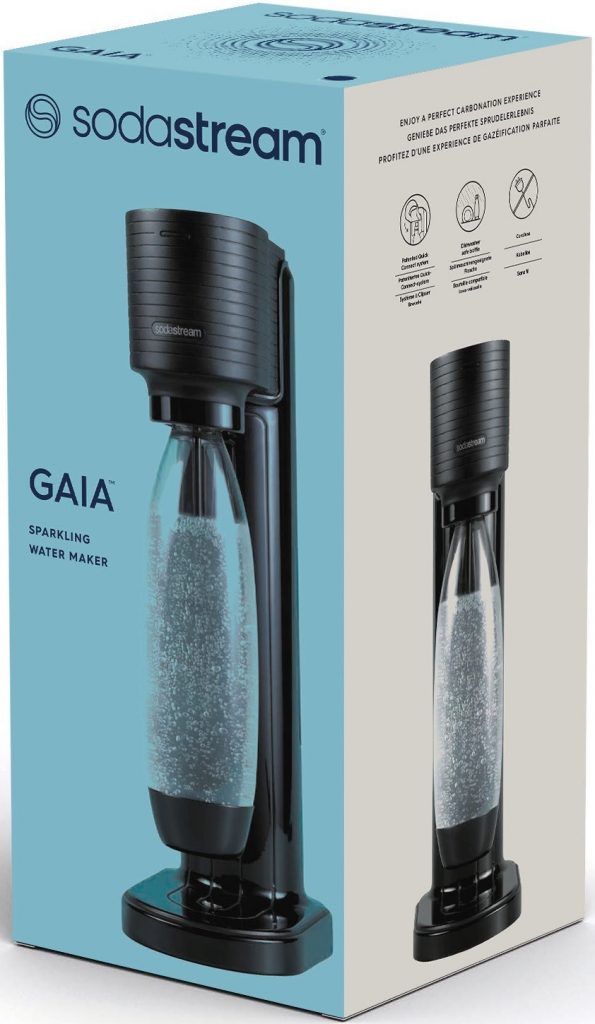 Sodastream Gaia Nero Gasatore con 1 Bottiglia da 1 Litro