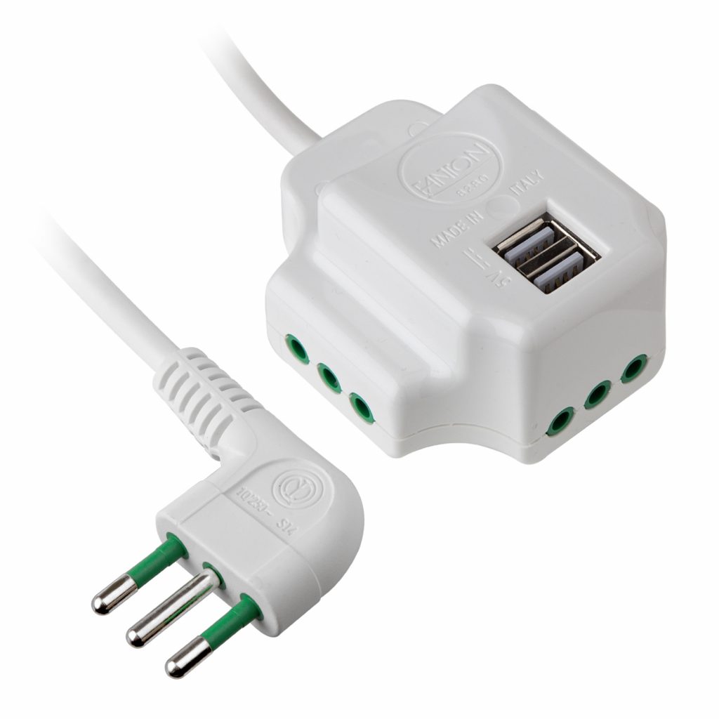 Ekon Desky Multipressa 3 Prese 2 Porte Usb 1.5MT