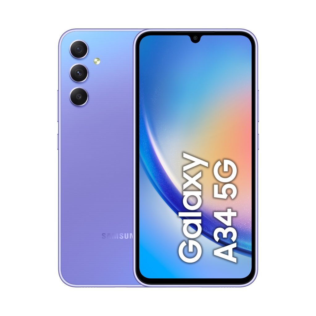 Samsung SMA346BLVEEUE Smartphone Galaxy A34 6.6 FHD Tripla Fotocamera Lavanda