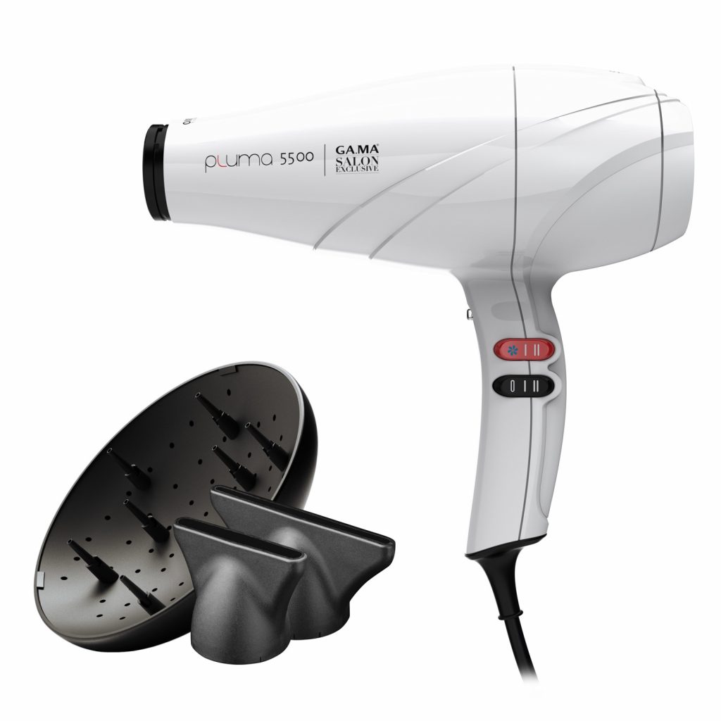 Gama Pluma 5500 Oxy Active Asciugacapelli 2400W con Diffusore e 2 Bocchette