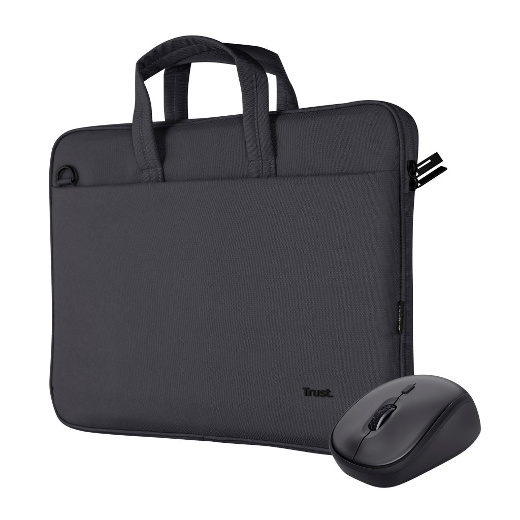 Trust Bologna Nero Borsa per Notebook Fino a 16 Pollici con Mouse