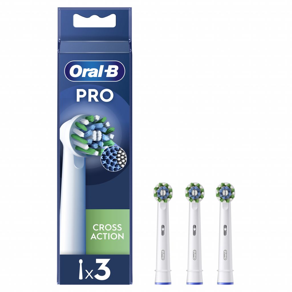 Oral-B EB50RX Testina di Ricambio Cross Action Bianca 3 Pezzi