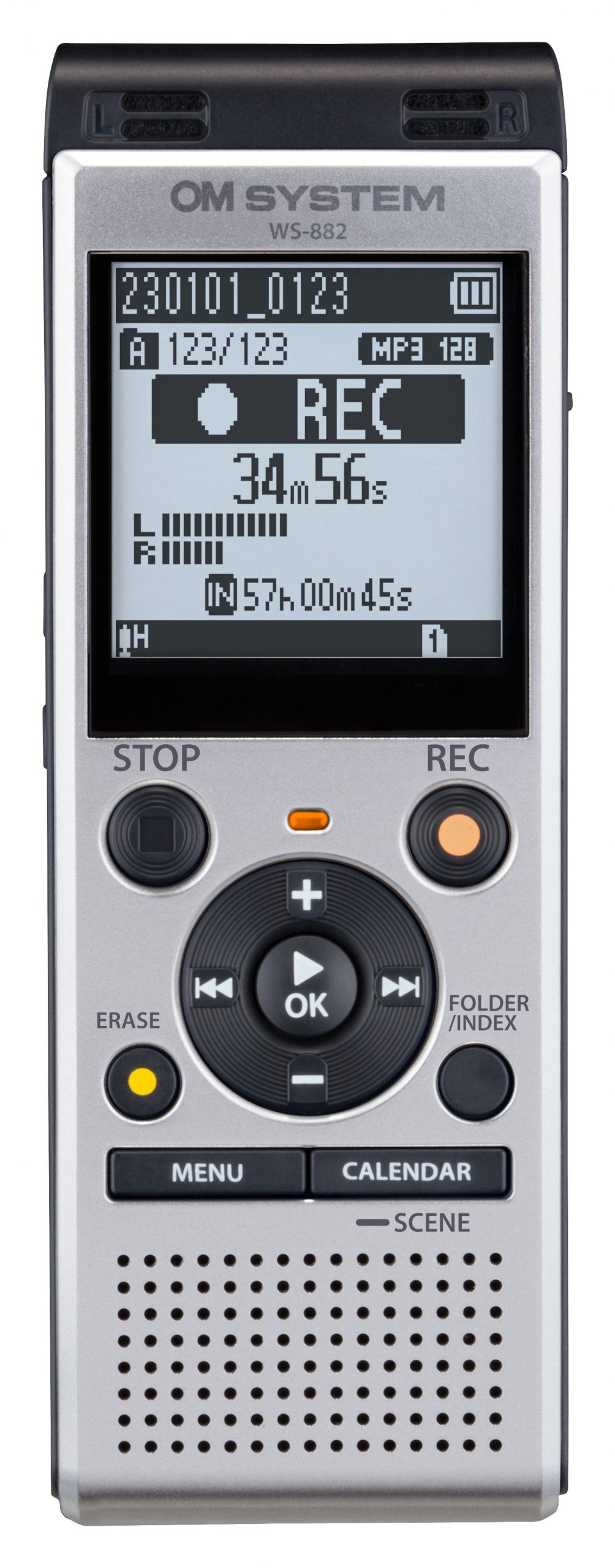 Olympus WS882 Registratore Portatile Grigio 4Gb Mp3