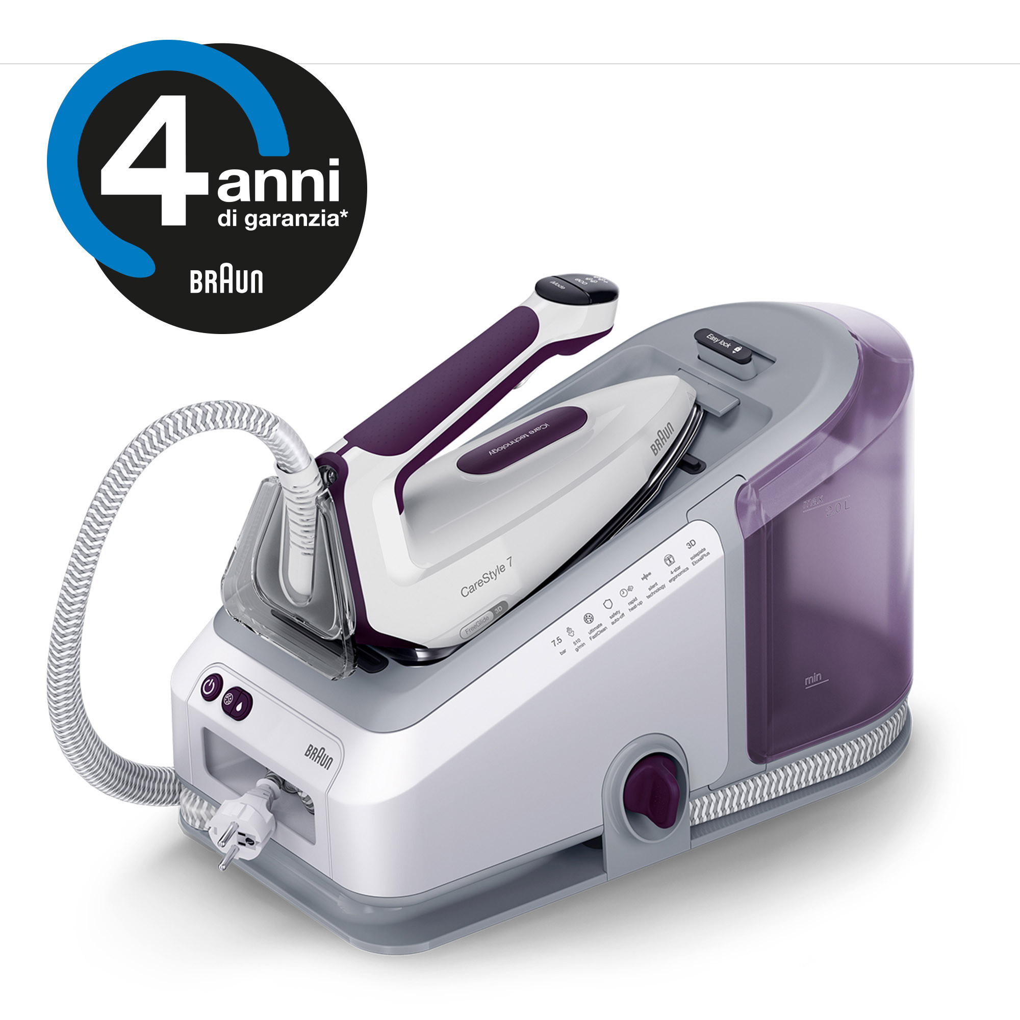 Braun CareStyle 7 IS 7266 Viola Ferro a Carica Continua 2400W