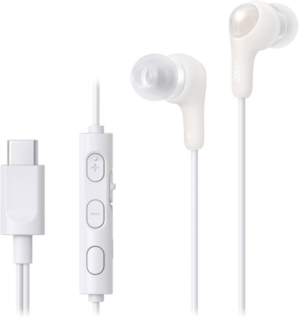 JVC HAFR9UCWU Gumy Connect Bianco Cuffie Auricolari a Filo USB-C con Telecomando