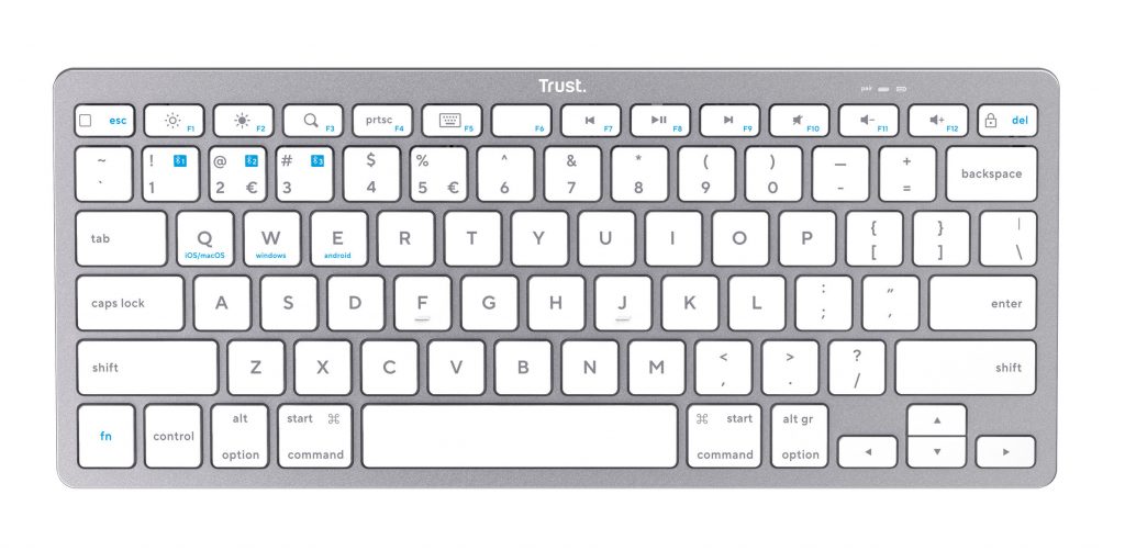 Trust Tastiera Wireless Ultrasottile Compatibile con PC Laptop e Tablet