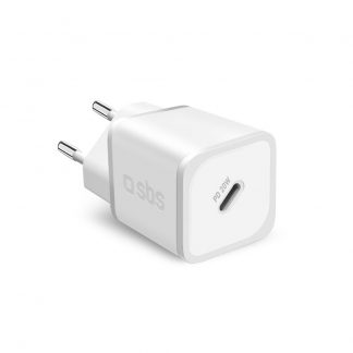 SBS TETRGAN1C20W Bianco Caricabatterie Ultrarapido GaN da 20 Watt