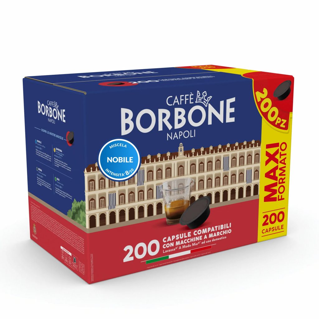 Caffe Borbone 200 Capsule Caffe Compatibile A Modo Mio Miscela Nobile