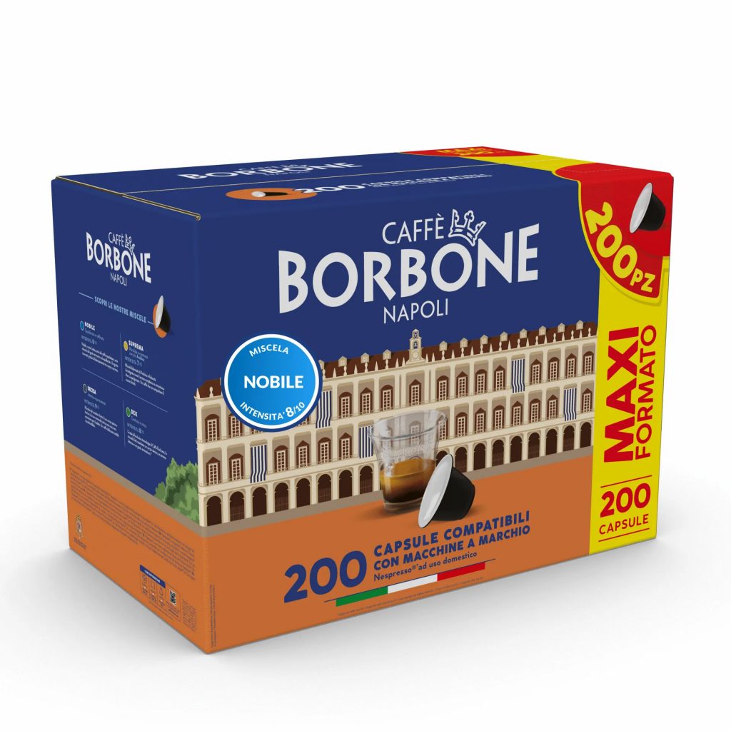 Caffe Borbone 200 Capsule Caffe Compatibile Nespresso Miscela Nobile