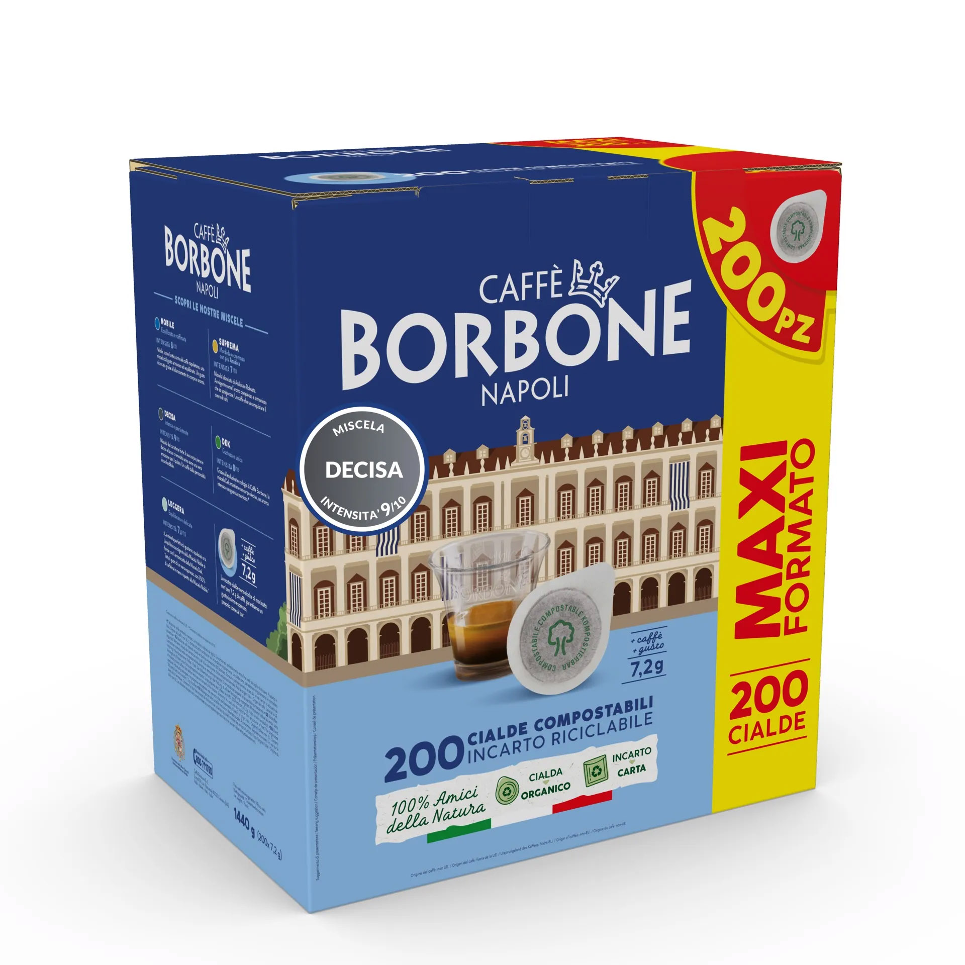 Caffe Borbone Confezione 200 Cialde 44 mm Miscela Decisa