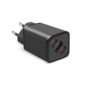 SBS TETRGANUSB2C65W Caricabatterie Rete Gan 2 USB-C 1 USB 65W