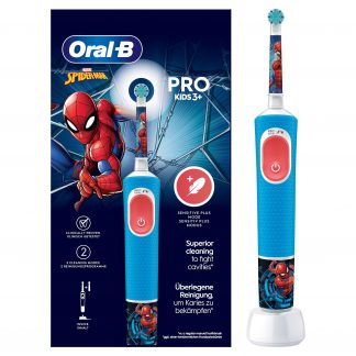 Oral-B Vitality Pro Kids Spider Man Spazzolino Elettrico con 2 Testine
